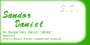 sandor daniel business card